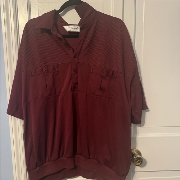 Men’s Maroon Loose Fitting Classics Top. Great for all occasions! 2x - Picture 1 of 11